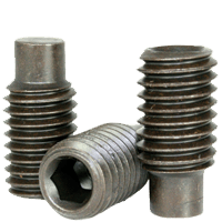 BBI - 3/8"-24x1 1/2" - Imperial Grub (socket Set) Screw Full Dog Point Thermal Black UNF | 607332