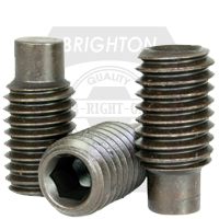 Brighton Best - #8-32x3/8" - IMPERIAL GRUB (SOCKET SET) SCREW FULL DOG POINT THERMAL BLACK UNC | 607155