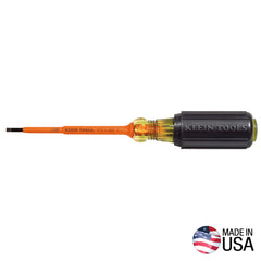 Klein Tools - INSULATED 1/8IN SLOTTED SCREWDRIVER | A-612-4-INS