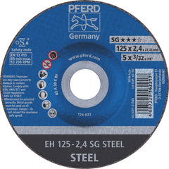 PFERD - Cut-Off Wheel Premium - Raised Hub - STEEL EH 125-2.4 A 30 S SG | 61320222 1