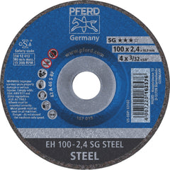 PFERD - Cut-Off Wheel Premium - Raised Hub - STEEL EH 100-2.4 A 46 S SG | 61339116 1