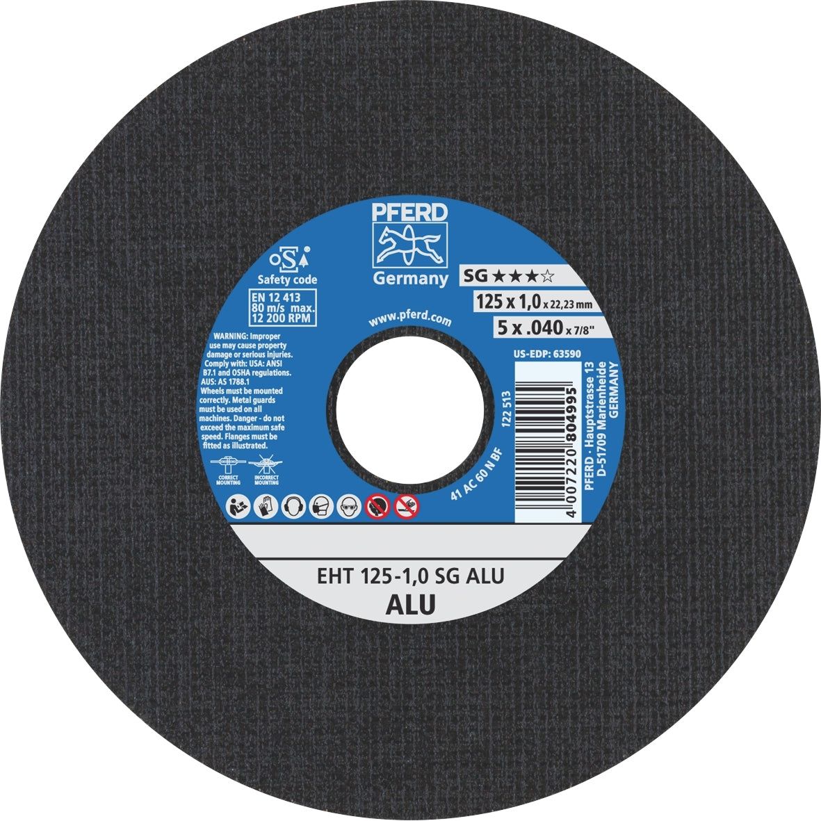 Pferd - CUT-OFF WHEEL EHT 125-1,0 SG ALU 25