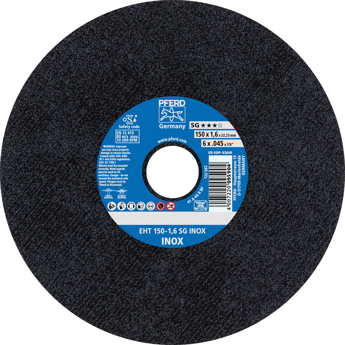 PFERD - EXTRA SLIM Cut-Off Wheel PREMIUM - INOX Stainless Steel - 150 x 1.6mm | 61342124 25