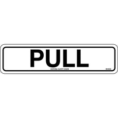Uniform Safety Signs - 300x100mm - Self Adhesive - Red/White - Arrow | 614OMA
