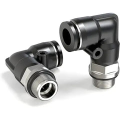 AIP - Pushfit Conn. Plastic Elbow Male BSPT - 3/16" x 1/4" | 32-305-003-004 | PF50304
