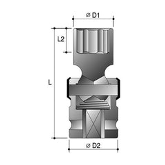 Action - 1/2" x  1/4" Drive 6-Point Metric Standard Universal Impact Socket | 62400016