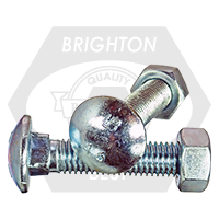 Brighton Best - M10-1.50x45 MM - Cup Head Bolt / Nut - Zinc | 626132
