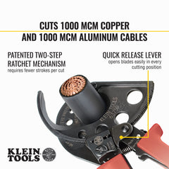 Klein Tools - RATCHETING CABLE CUTTER 1000MCM | A-63750