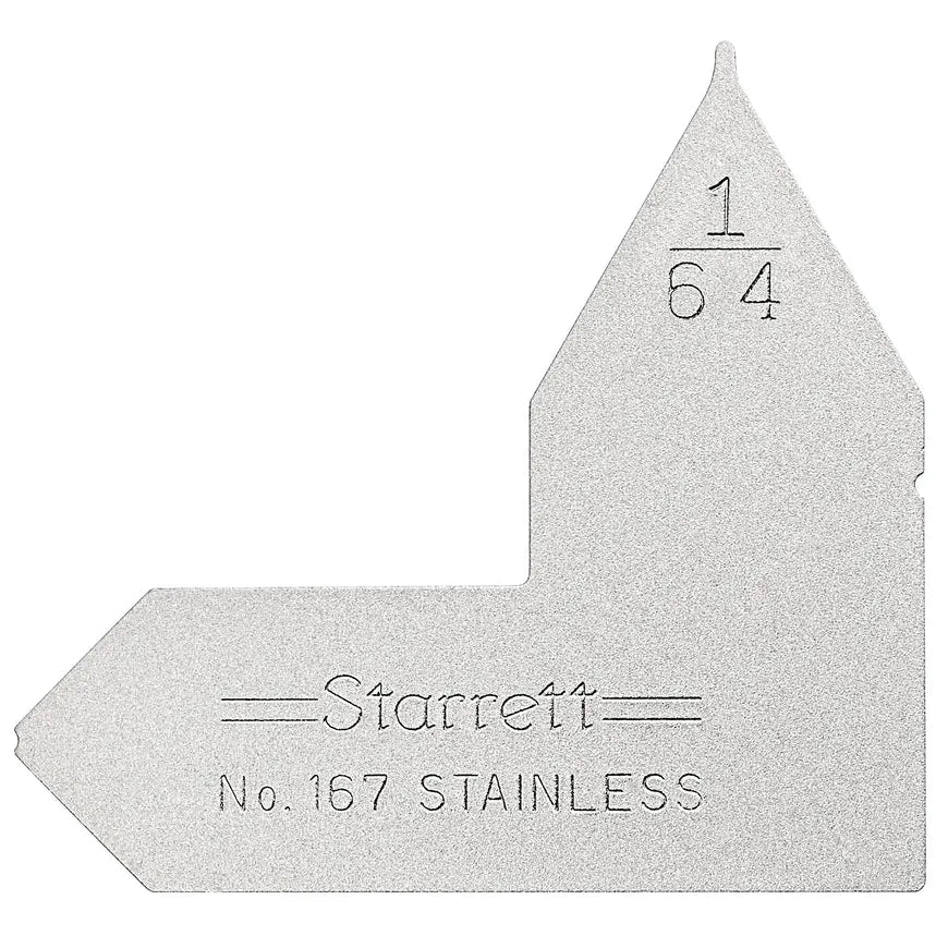 Starrett - Radius Gauge 1/64in | 167-1/64