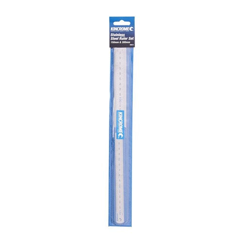 Kincrome Stainless Steel Rule 2 Piece Set 150mm & 300mm Metric | 64012