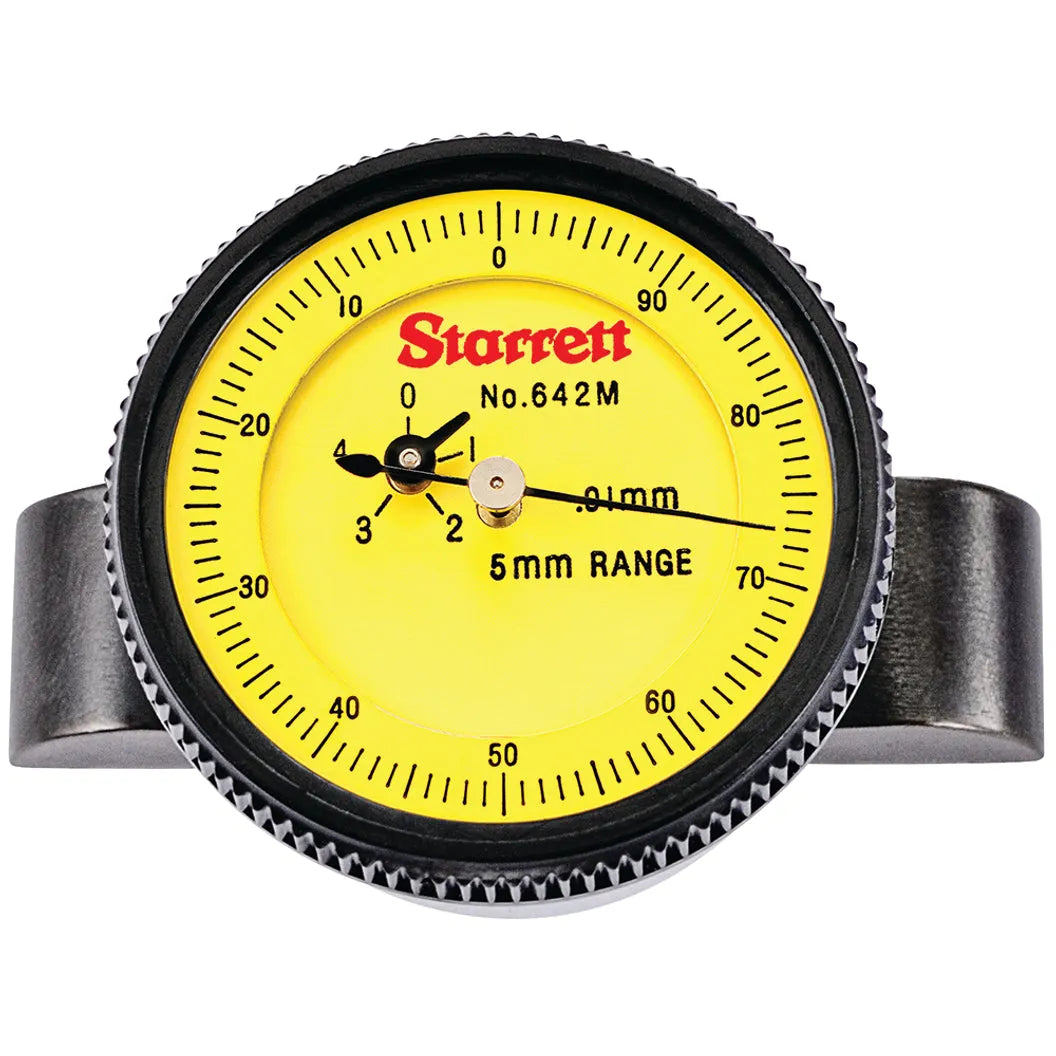 Starrett - Dial Depth Gage 0.01mm Grad 60mm Base w/Extensions Case | 642MZ