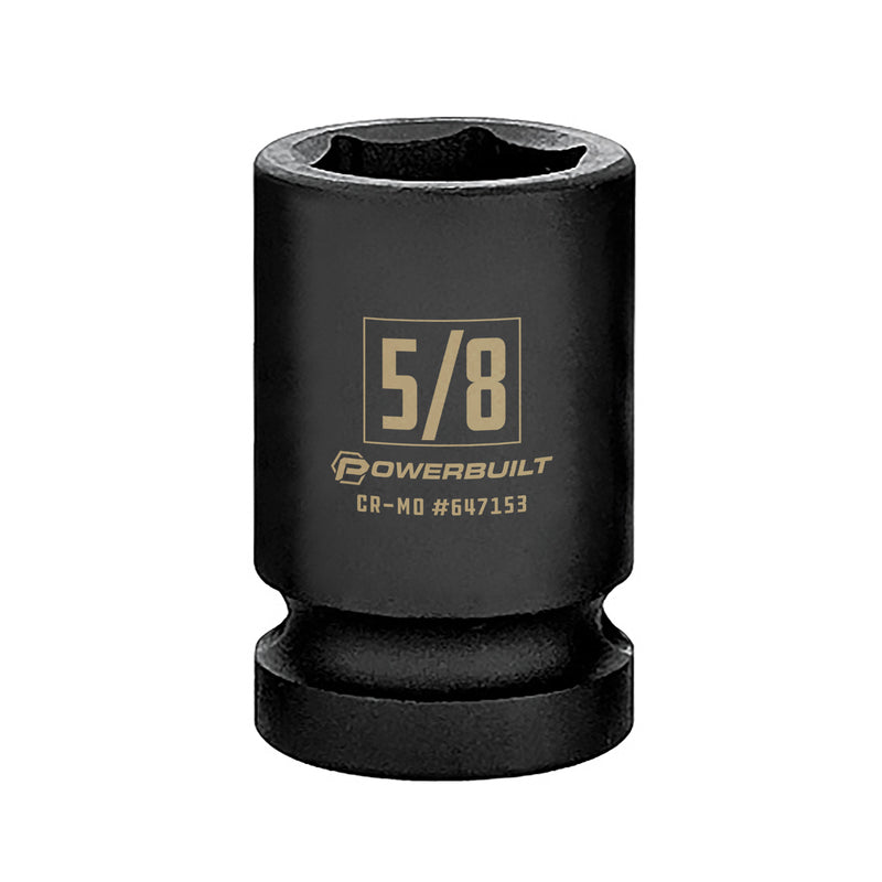 Action 5/8" x 1/2" Drive 6-point Imperial Deep Thin Wall Impact Socket