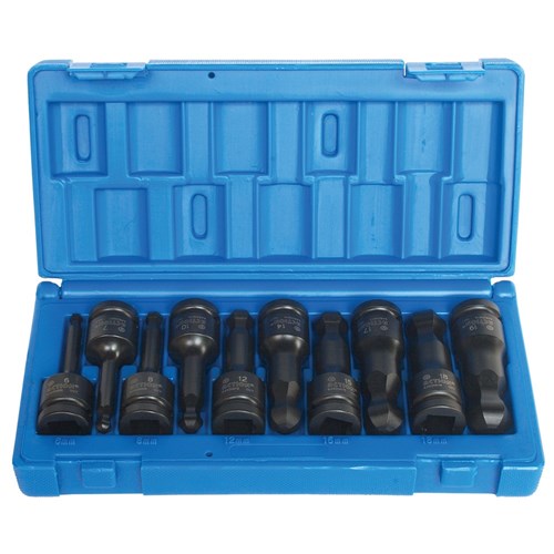 Action 10 Pc 1/2 Drive Hex Driver Metric Ball-end Set