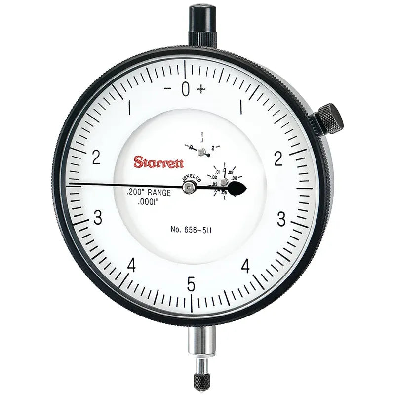 Starrett - Dial Ind. Jewelled 3 5/8in .200in Range .0001in Grad | 656-511J