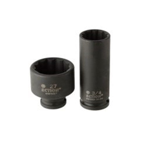 Action 24mm 3/8" Drive 12-point Metric Standard Impact Socket