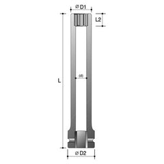 Action - 1-1/16" x 1/2" Drive 12-Point Imperial Impact Tube Socket - 250mm | 65828102