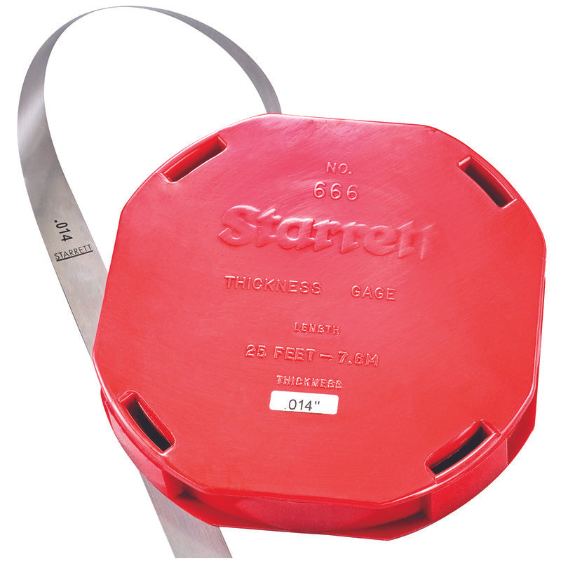 Starrett - Thickness Gage Stock .014in 25ft Roll Dispenser Case | 666-14