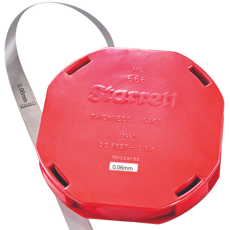 Starrett - Thickness Gage Stock .06mm 7.6m Roll Dispenser Case | 666M-6