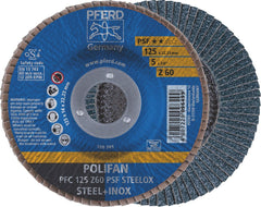 Pferd -  PFC 125 Z 40 PSF - 125mm 60-Grit Polifan Steellox Zirconia Angled Flap Disc 67770126