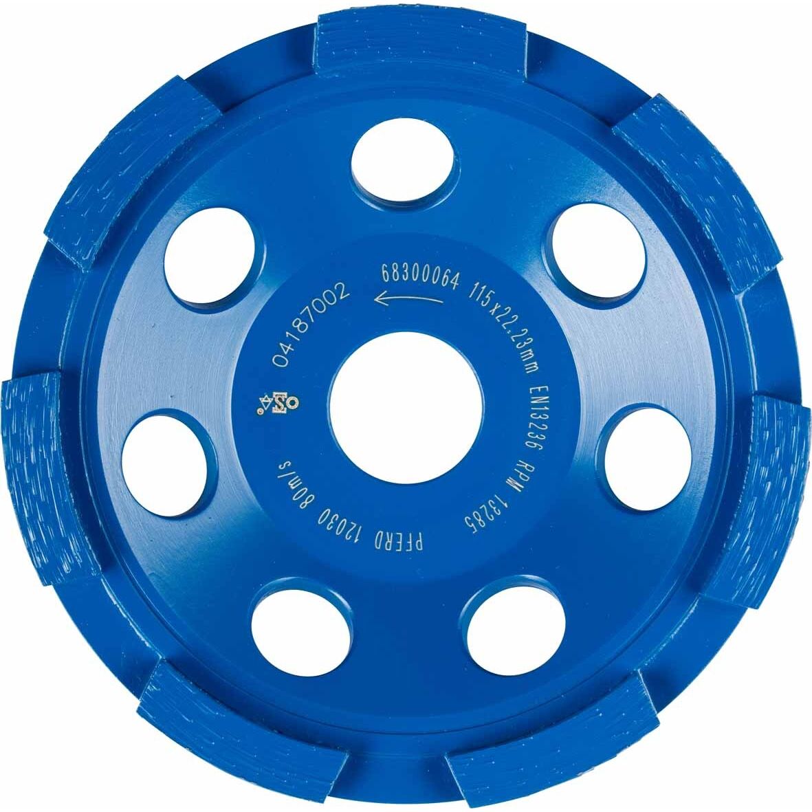 PFERD - Diamond Cup Wheel General Purpose - Single Row 115 x 6 x 22.23 PSF | 68300064 1