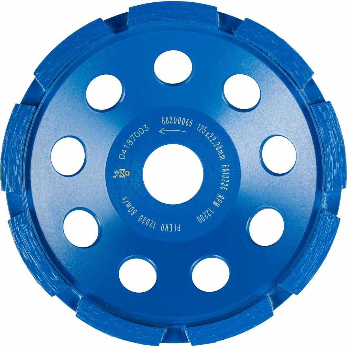 PFERD - Diamond Cup Wheel General Purpose - Single Row 125 x 6 x 22.23 PSF | 68300065 1