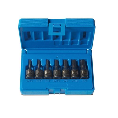 Action 7 Pc 3/8 Drive Hex Driver Imperial Set