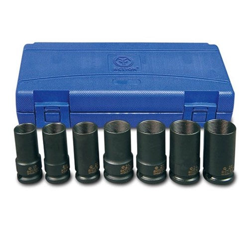 Action 7 Pc 1/2" Drive Deep Wheel Nut Remover Set