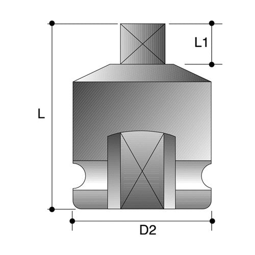 Action 7/16" x 1/2" Drive 4-point Imperial Male Square Impact Socket