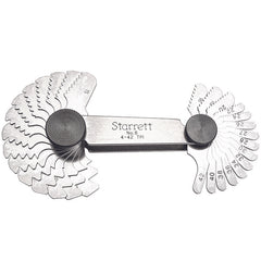 Starrett - Screw Pitch Gage 60dg Threads 30 Leaves 4-42 Tpi | 6