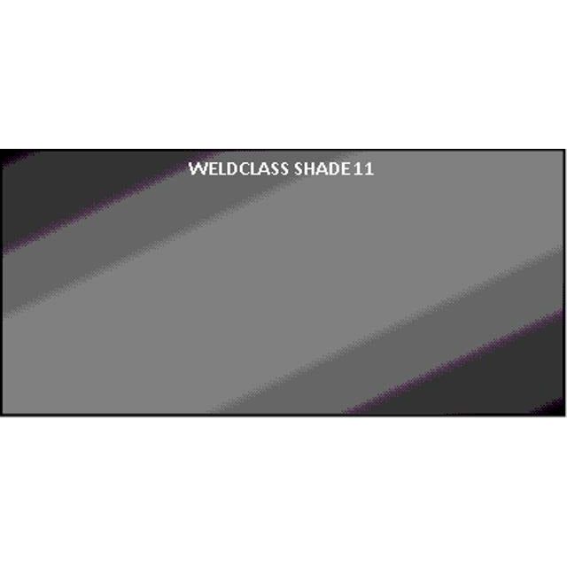 Weldclass Welding Shade Lens #11, 108 x 51mm Glass Filter for Flip-Front Helmets