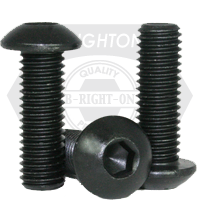 Brighton Best - 3/8"-24x2" (FT) - IMPERIAL BUTTON SOCKET CAP SCREW THERMAL BLACK OXIDE UNF | 701187