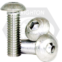 Brighton Best - #0-80x1/2" - IMPERIAL 304 BUTTON SOCKET SCREW UNF | 702006