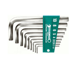 Stahlwille - 10pc A.f. L-Shaped HEX Key Set Short Series in Holder - Series 10760