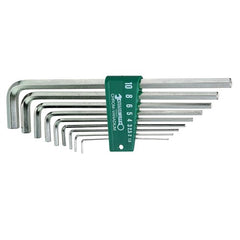 Stahlwille - 9pc Long Series Metric HEX Key Set Nickel Plated - Series 10765 | SW10765/9 - 96432101