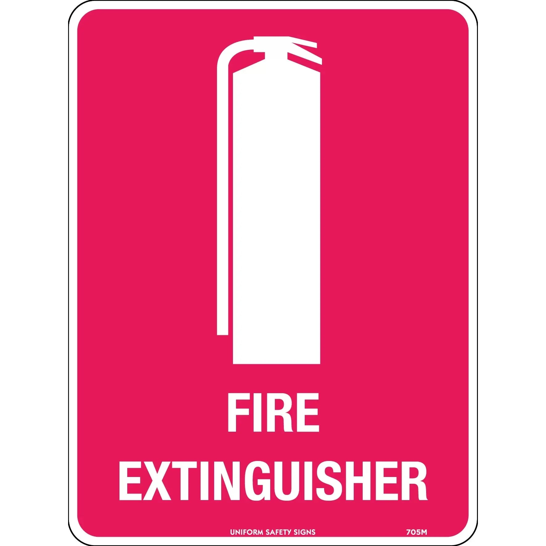 Uniform Safety Signs - 90x55mm - Self Adhesive - Pkt of 10 - Fire Extinguisher (with pictogram) | 705SSA