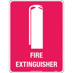 Uniform Safety Signs - 90x55mm - Self Adhesive - Pkt of 10 - Fire Extinguisher (with pictogram) | 705SSA