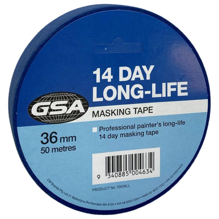 GSA - Long Life Blue Masking Tape 36mm x 50m | 70636LL