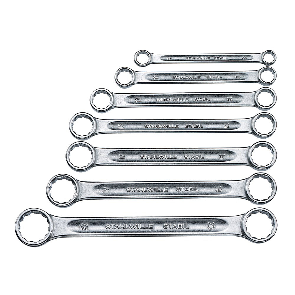 Stahlwille - 7pc Double End Ring Spanner Set 8mm x 9mm - 20mm x 22mm - Series 21