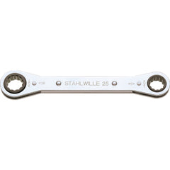 Stahlwille - 1/4" x 5/16" Ratchet Ring Spanner Solid Steel - Series 25