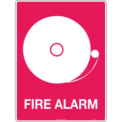 Uniform Safety Signs - 300x225mm - Self Adhesive - Fire Alarm (with pictogram) | 706MA