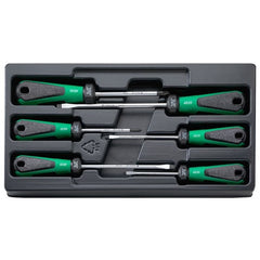 Stahlwille - 6pc 3-Component Drall Screwdriver Set 4 Slotted / 2 Phillipss - Series 4891 | SW4891 - 96489110
