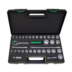 Stahlwille - 34pc 1/2" Drive Socket & Accsry Set 10mm - 32mm & 3/8" - 1-1/8"AF - TCS | SWTCS50/50A/29/5 KN - 91339212