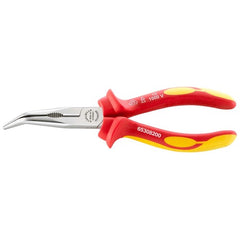 Stahlwille - Plier Snipe Nose Cutter VDE 200mm Bent Multi Comp Handle - Series 6530 | SW6530 8 200 - 65308200