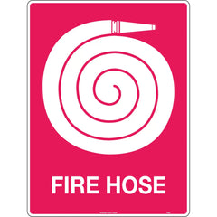 Uniform Safety Signs - 300x225mm - Metal - Fire Hose (with pictogram) | 708MM