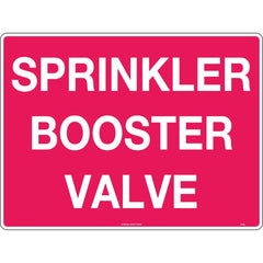 Uniform Safety Signs - 300x225mm - Poly - Sprinkler Booster Valve | 709MP