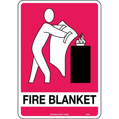 Uniform Safety Signs - 215x150mm - Self Adhesive - Fire Blanket (with pictogram) | 712DA