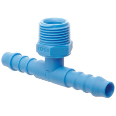 AIP - Hosetail Blue Nylon Branch Tee Male BSPT - 8mm H/t X 1/4" | 27-044-m08-004 | TEFP12M0804