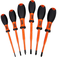 Klein Tools - Screwdriver 6pk VDE 1K Pz2 Ph2 Sqd2 Slot 3 4 5 | A-32316-INS