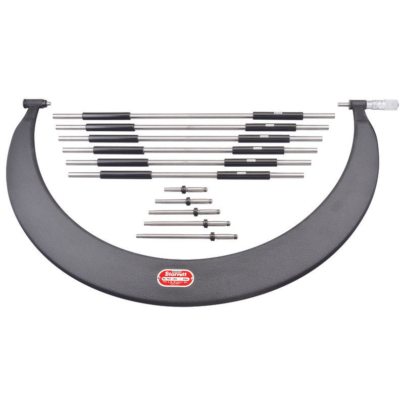 Starrett - Tubular Bow Type Micrometer 18in-24in .001in Grad Case | 724LZ-24