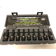 Typhoon Tools - 1/2 " Drive Impact Torx Socket Set T20-T70 9 Pc | 72540
